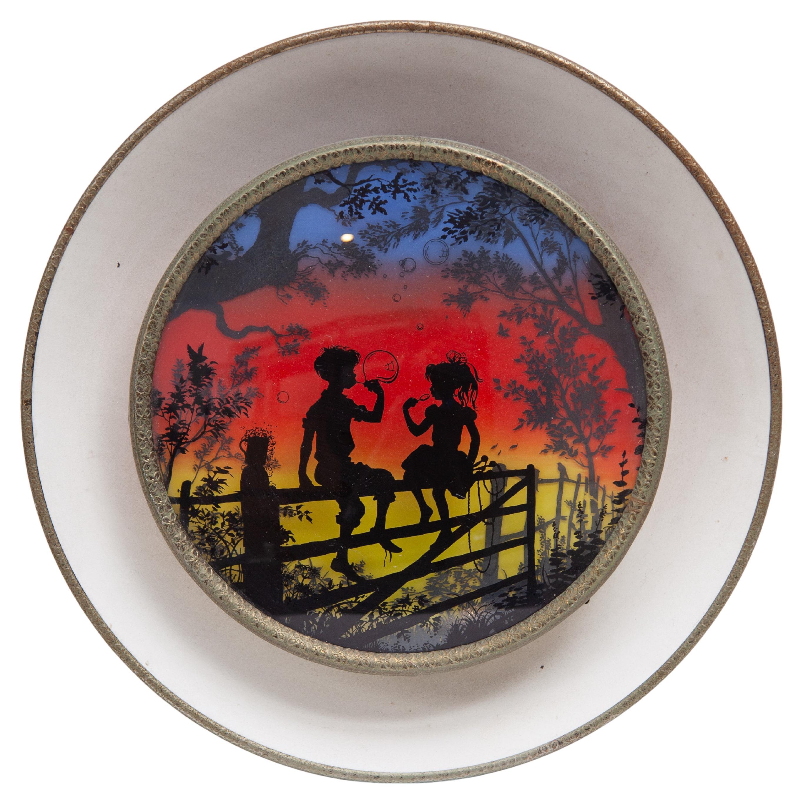 Applique murale ronde Silhouette, Vintage des années 1950