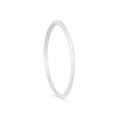 Silhouette Thick Circular Bangle in Textured Sterling Silver by Sheng Zhang