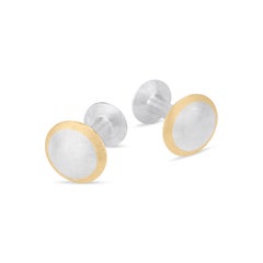Silhouette Two tone Cufflinks in Sterling Silver and 18ct Gold by Sheng Zhang