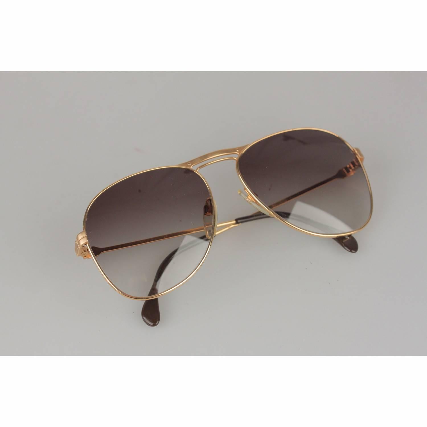 Silhouette Vintage Aviator Gold Metal Sunglasses M7019 58/16 135 mm For Sale 7