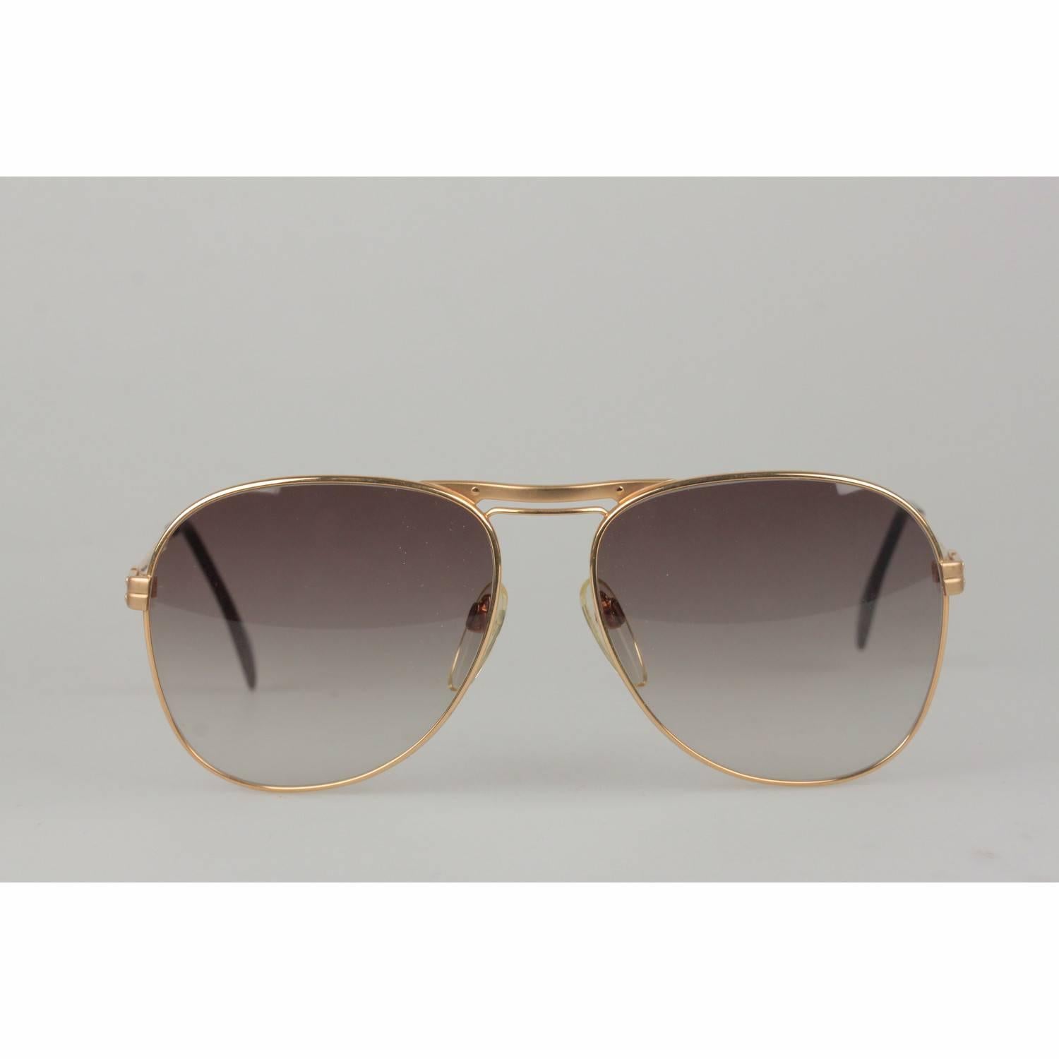 Silhouette Vintage Aviator Gold Metal Sunglasses M7019 58/16 135 mm For Sale 8