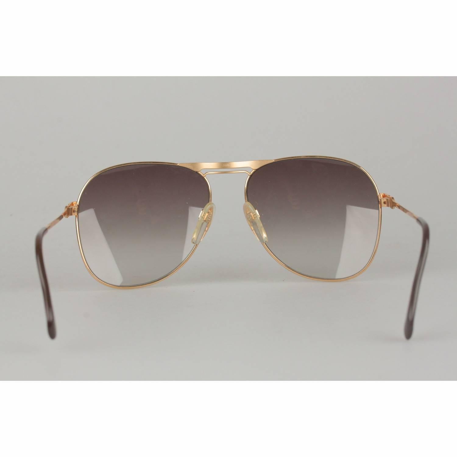 Silhouette Vintage Aviator Gold Metal Sunglasses M7019 58/16 135 mm In Excellent Condition For Sale In Rome, Rome