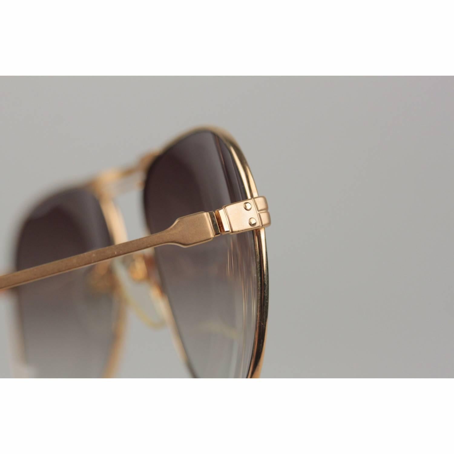 Women's or Men's Silhouette Vintage Aviator Gold Metal Sunglasses M7019 58/16 135 mm For Sale