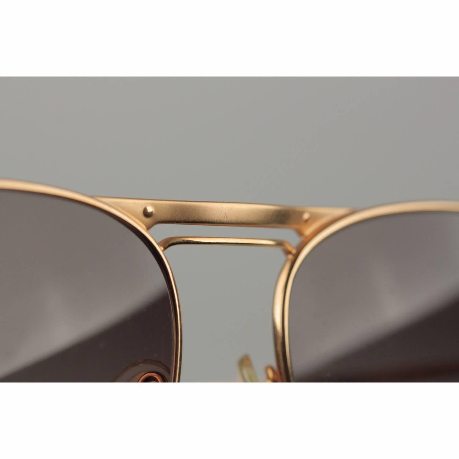 Silhouette Vintage Aviator Gold Metall-Sonnenbrille M7019 58/16 135 mm im Angebot 1