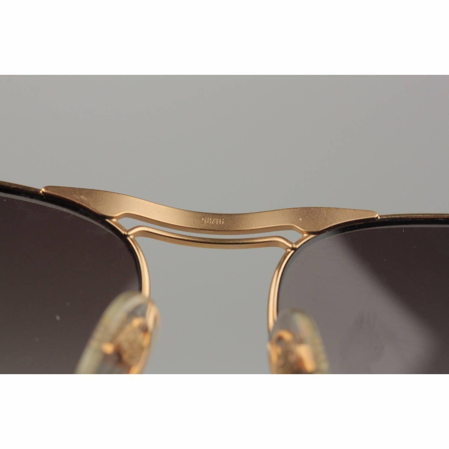 Silhouette Vintage Aviator Gold Metall-Sonnenbrille M7019 58/16 135 mm im Angebot 4