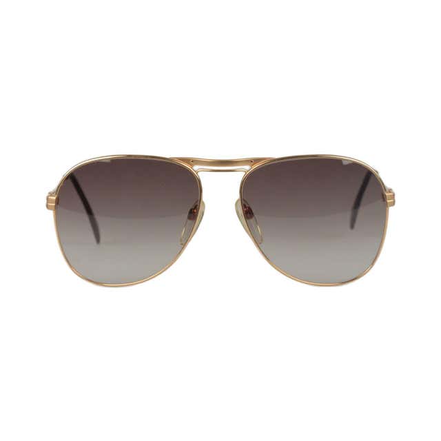 Christian Dior Vintage Gold Metal Sunglasses Marbled Enamel For Sale at ...