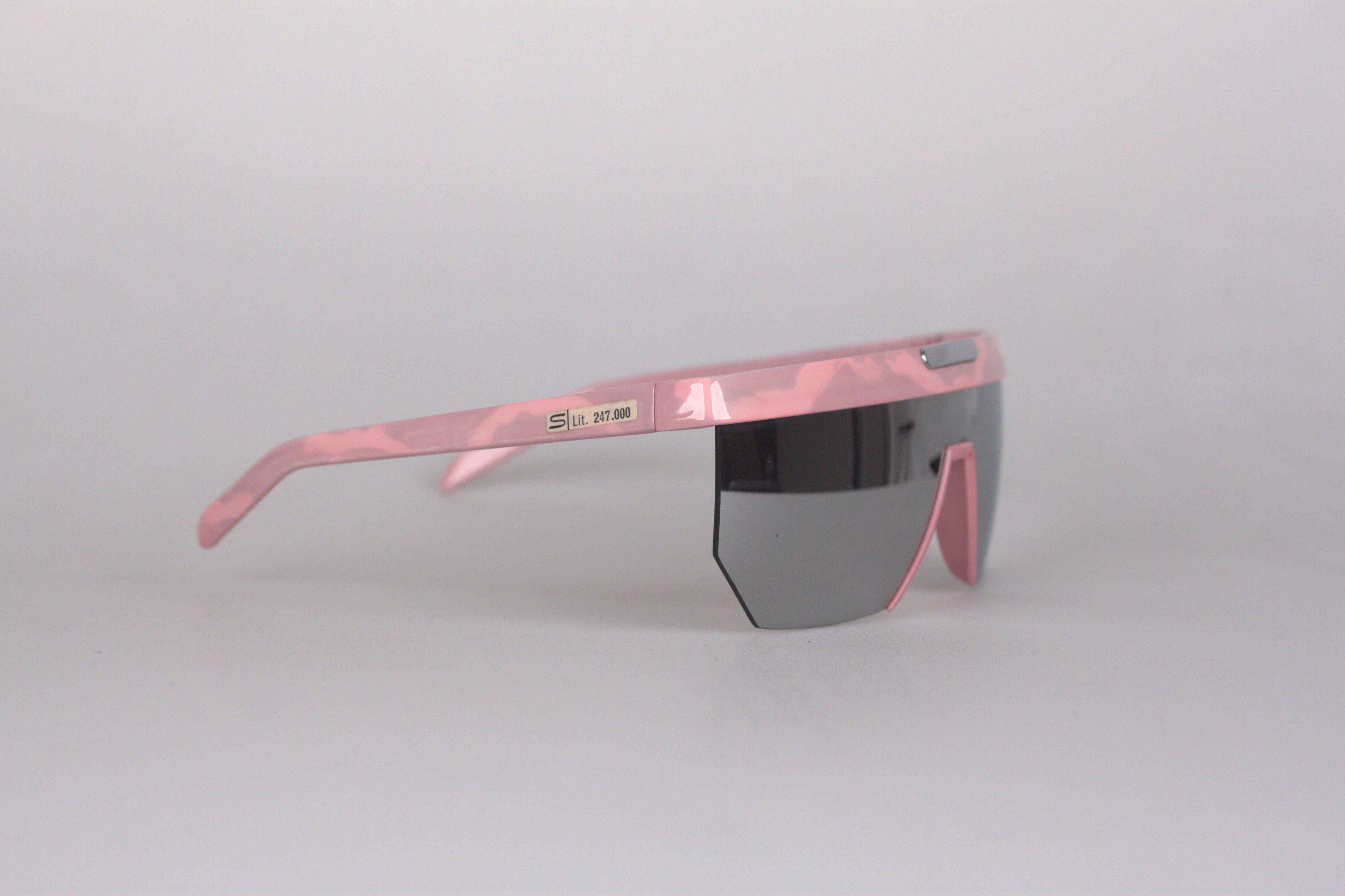 Silhouette Vintage Rare Pink Mint Sunglasses Mod. M 3077 Mirror Lenses In Excellent Condition In Rome, Rome