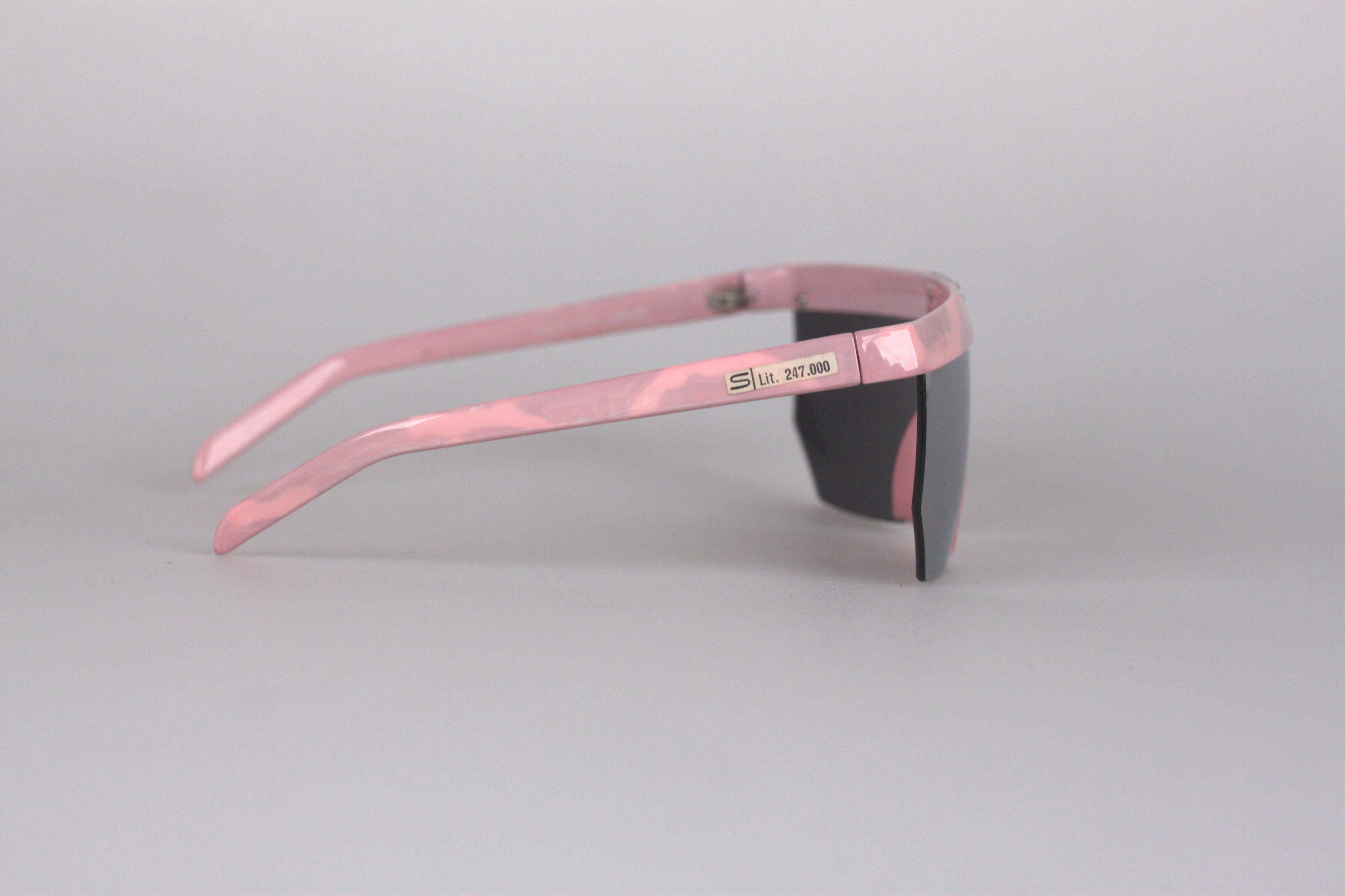 Women's or Men's Silhouette Vintage Rare Pink Mint Sunglasses Mod. M 3077 Mirror Lenses
