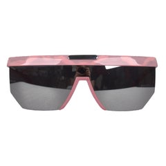 Silhouette Vintage Rare Pink Mint Sunglasses Mod. M 3077 Mirror Lenses