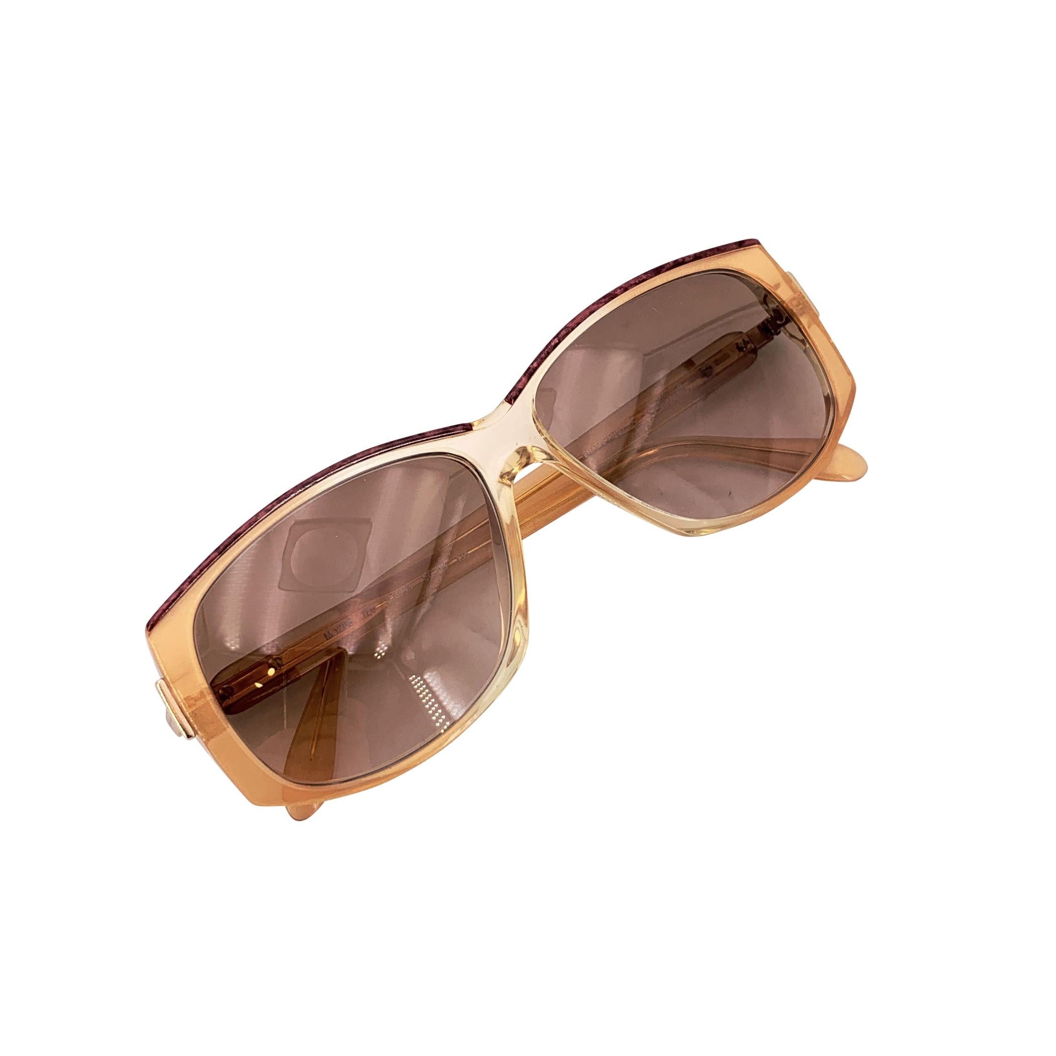 Lunettes de soleil Silhouette Vintage Rectangle Beige M1208 56/13 135mm en vente 1