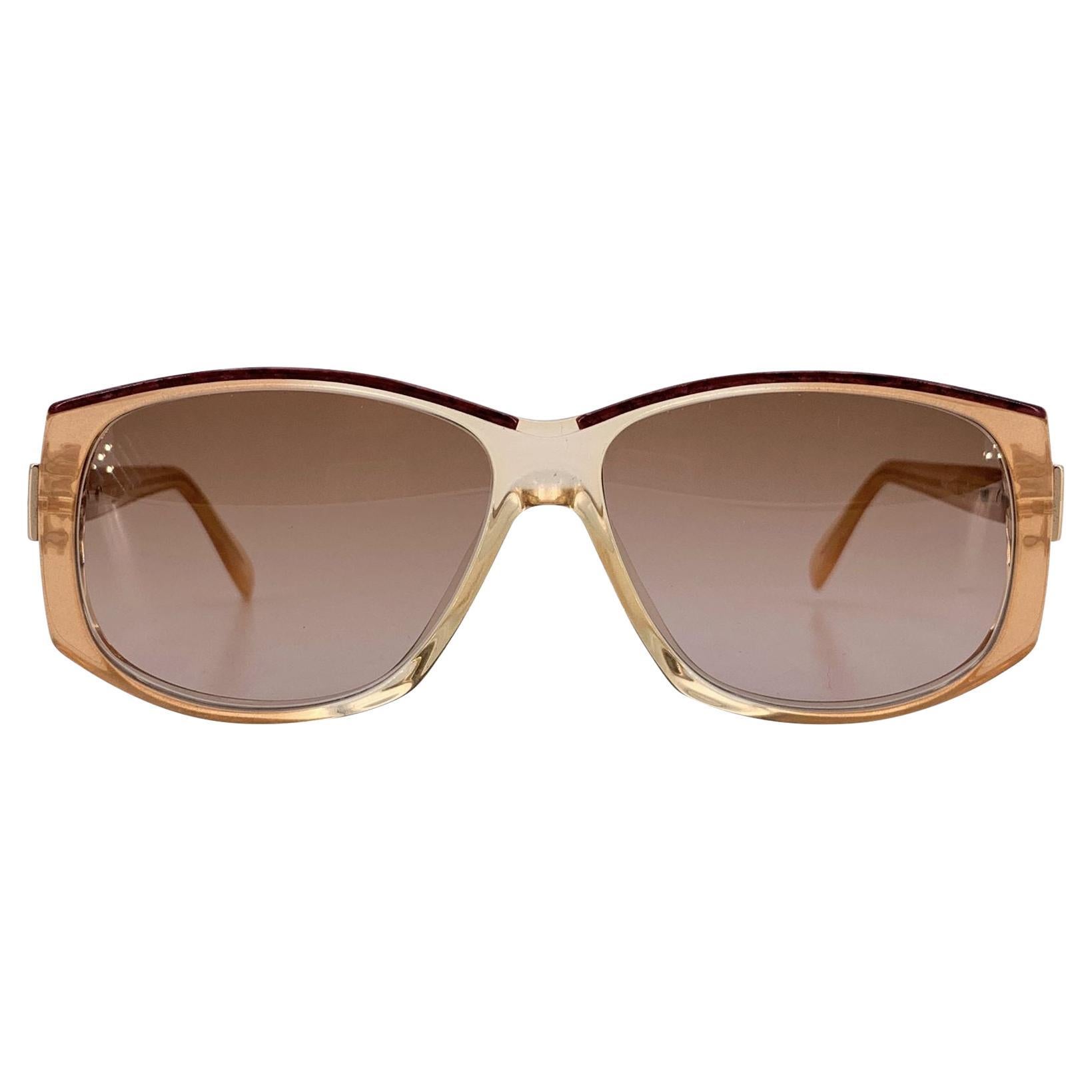 Lunettes de soleil Silhouette Vintage Rectangle Beige M1208 56/13 135mm en vente