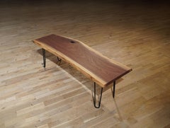 Silhouette Walnut Grove Bench with Hairpin Legs