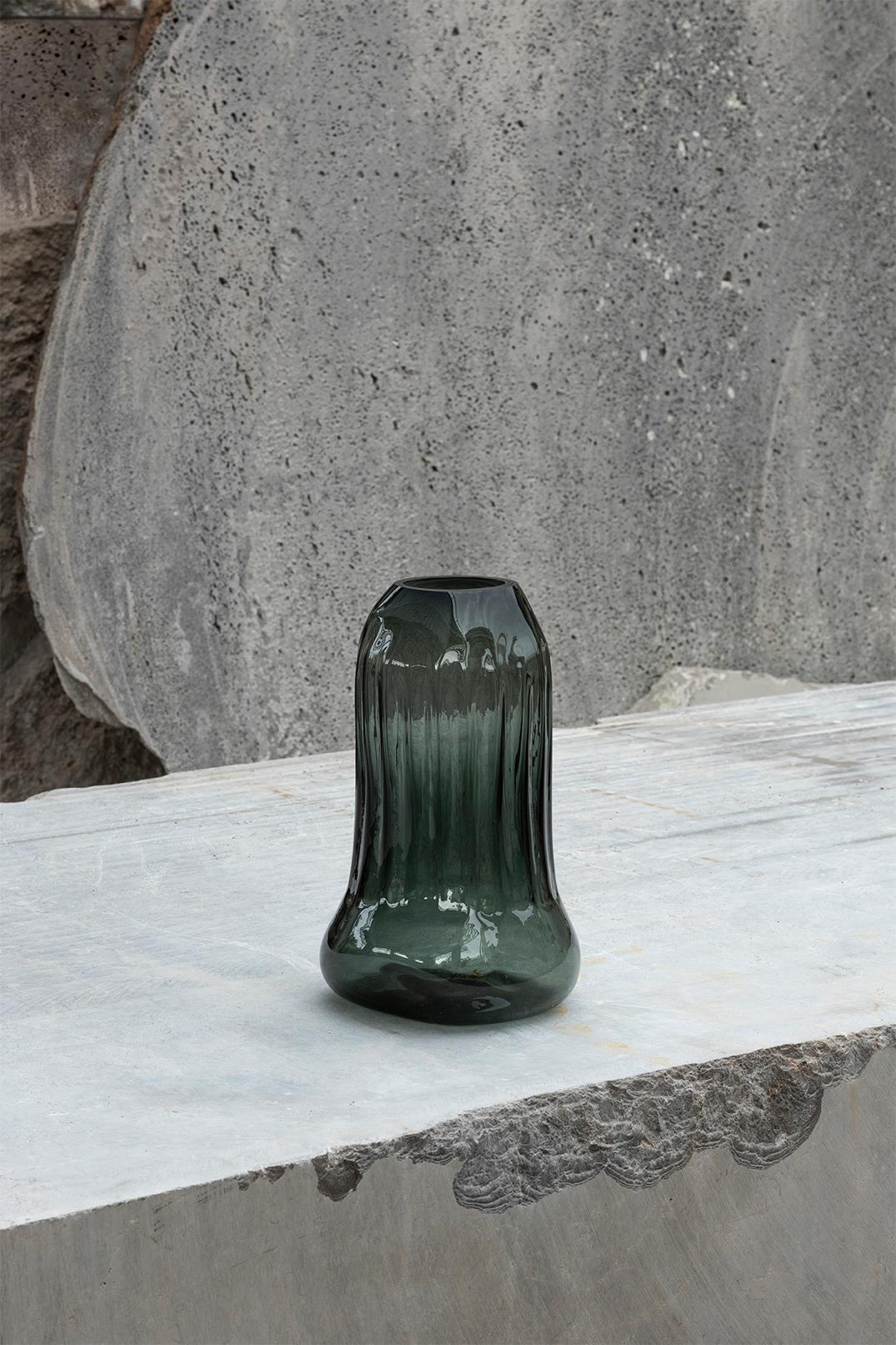 Silice Vase, Blown Glass, Unique 02 5