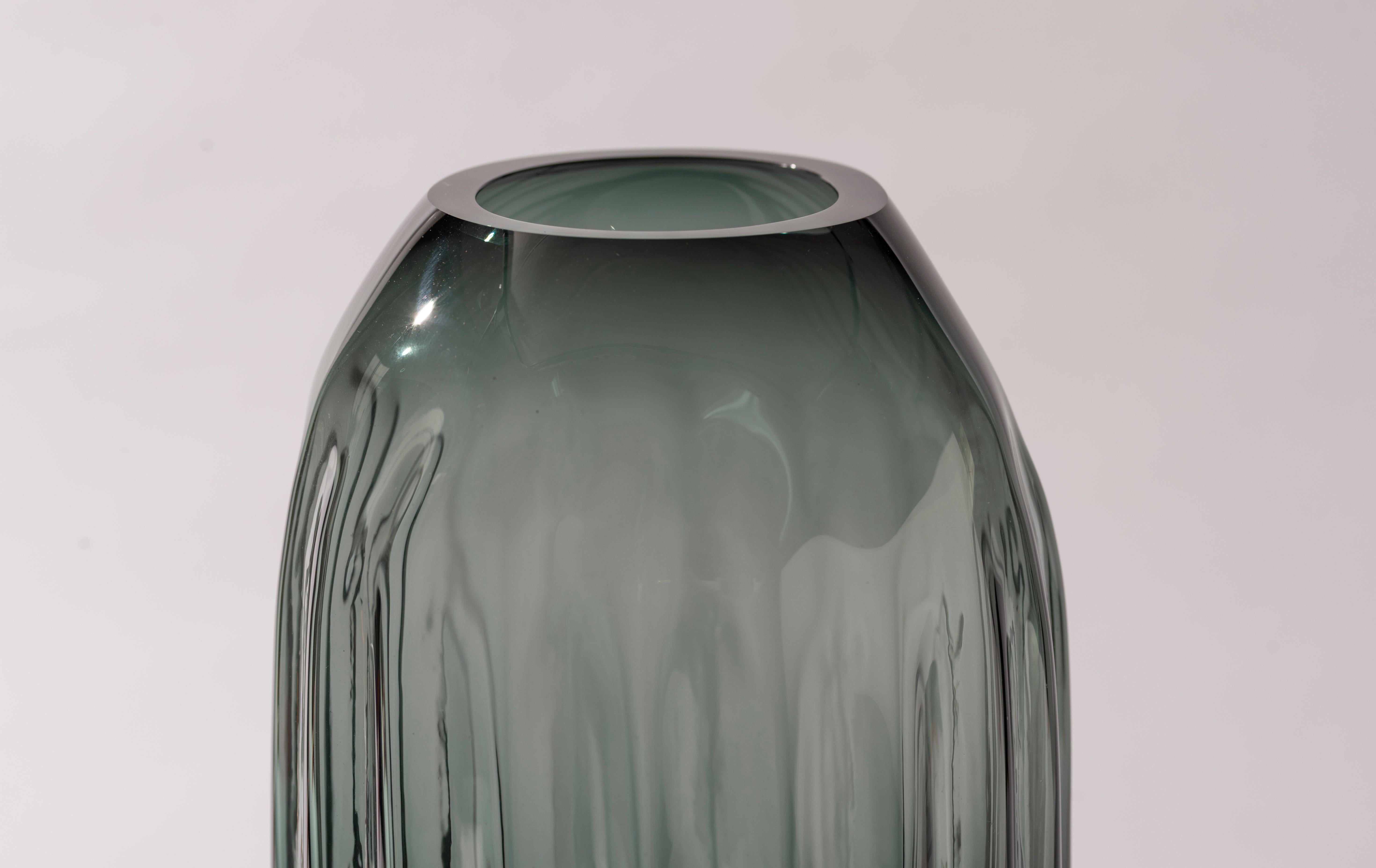 Mexican Silice Vase, Blown Glass, Unique 02