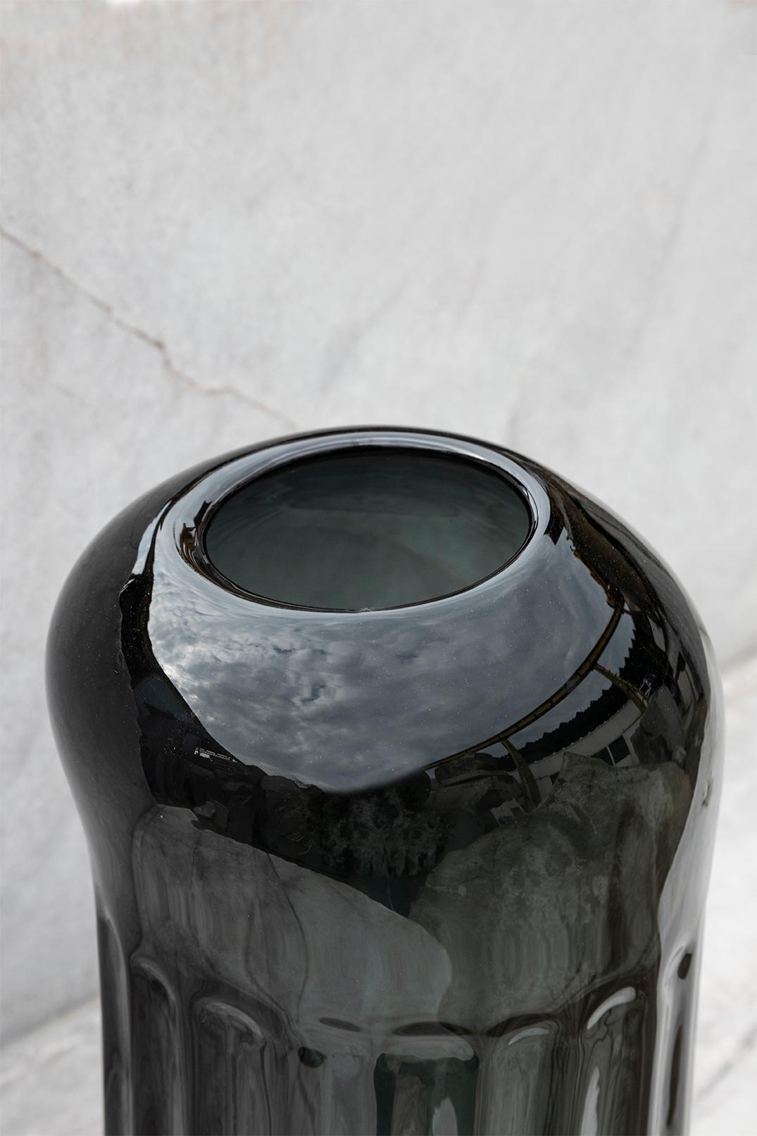Silice Vase, Blown Glass, Unique 05 6