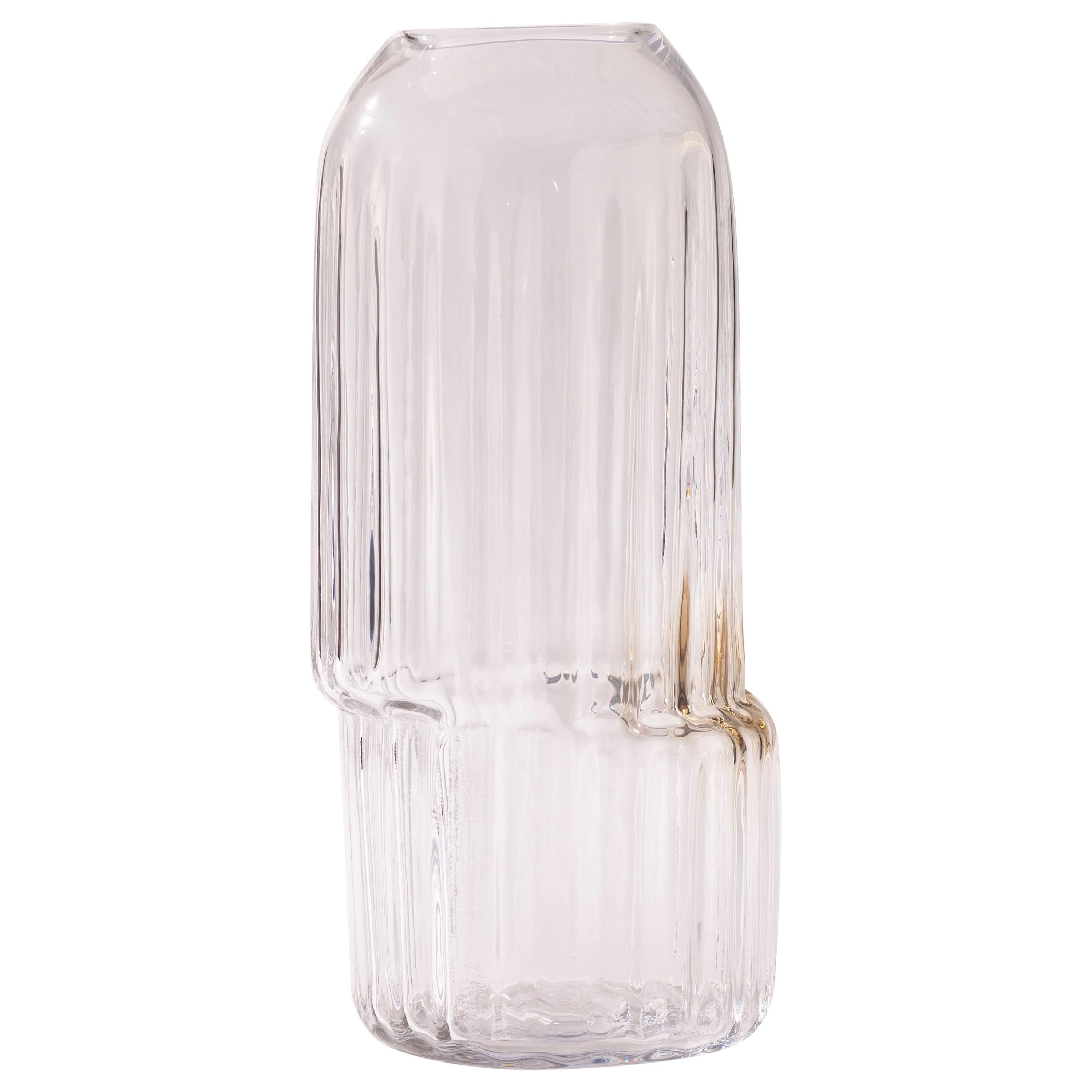 Silice Vase, Blown Glass, Unique 08