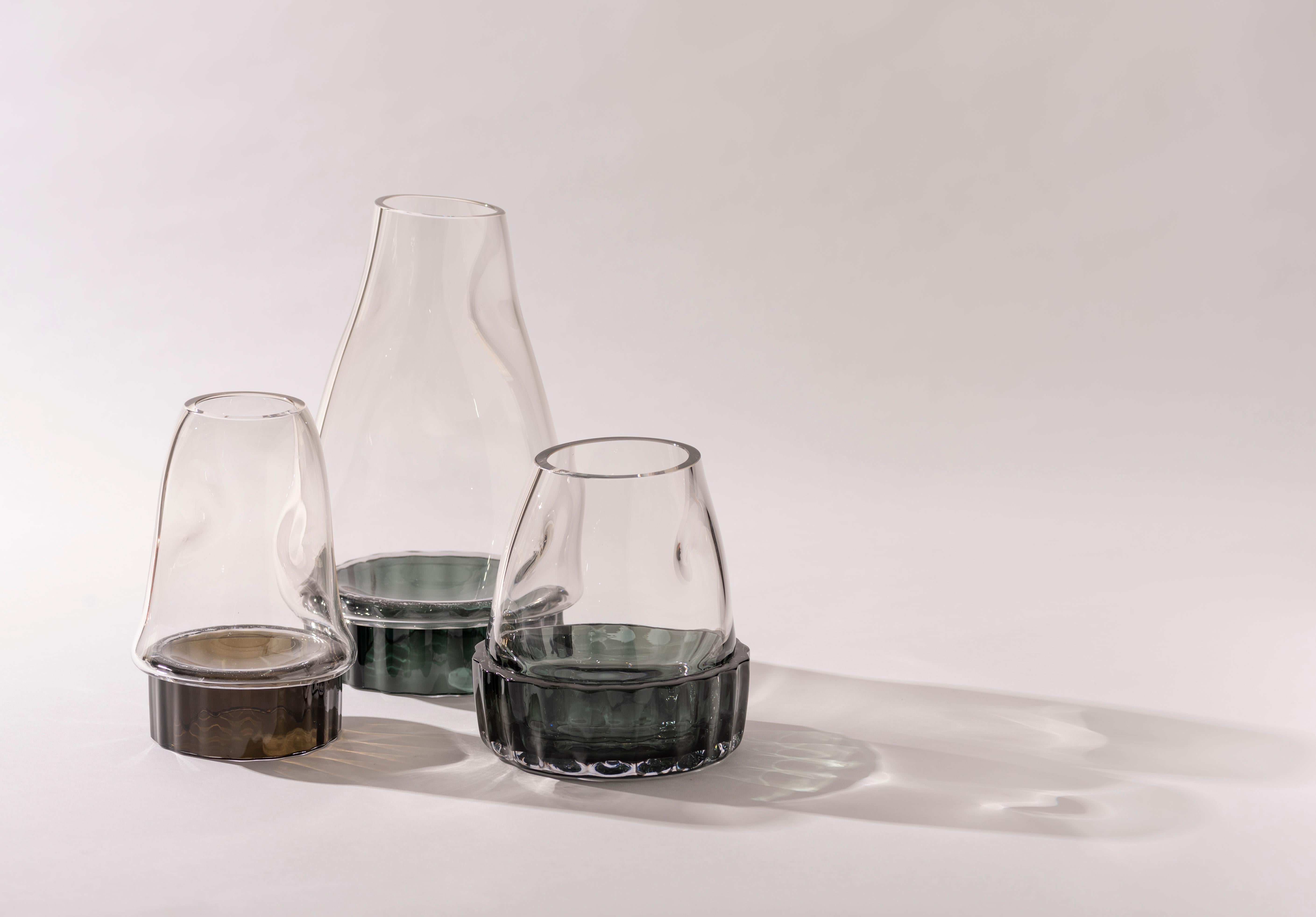 Contemporary Silice Vase, Blown Glass, Unique 10 For Sale