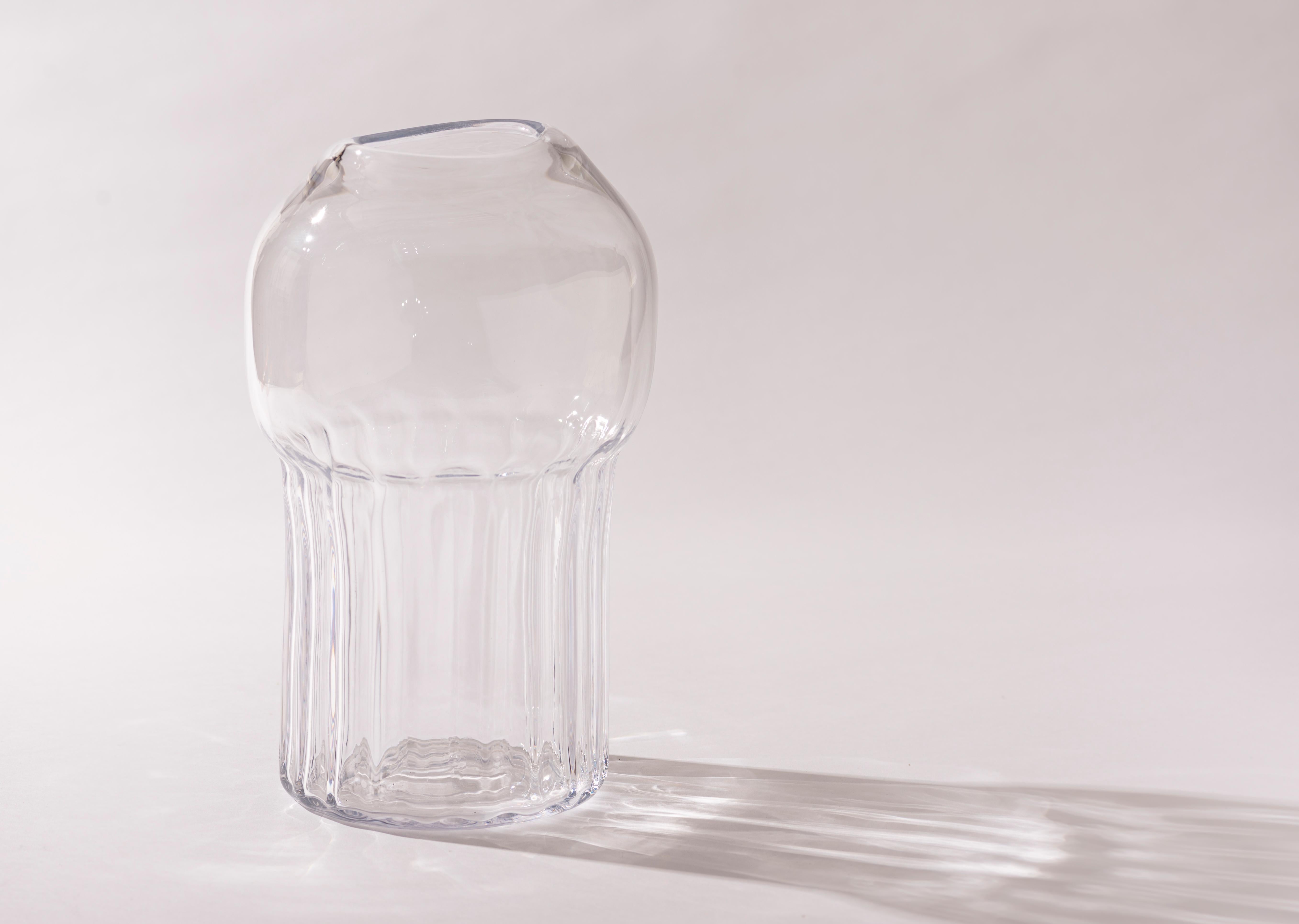 Mexican Silice Vase, Blown Glass, Unique 17