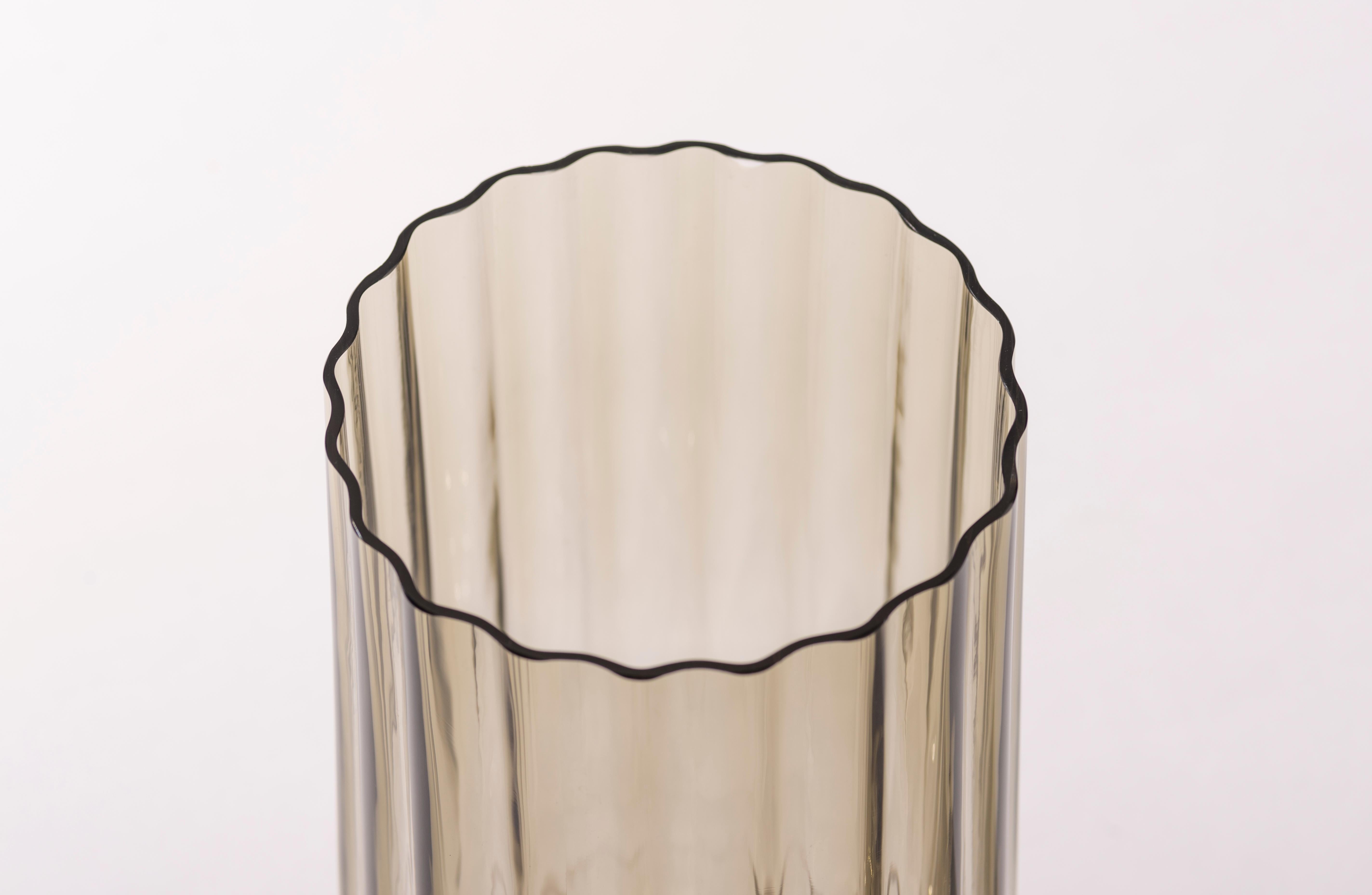 Mexican Silice Vase, Blown Glass, Unique 23