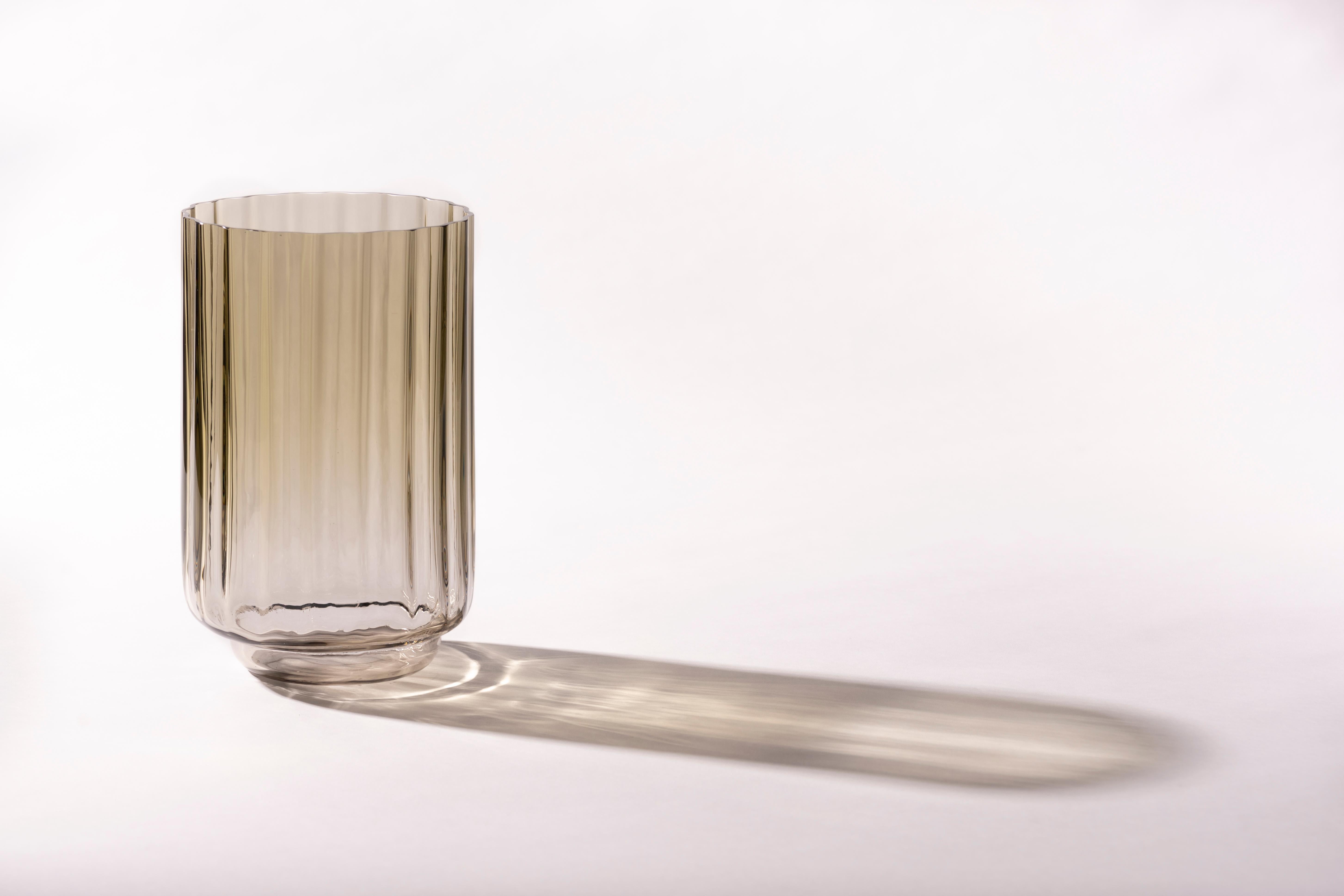 Contemporary Silice Vase, Blown Glass, Unique 23