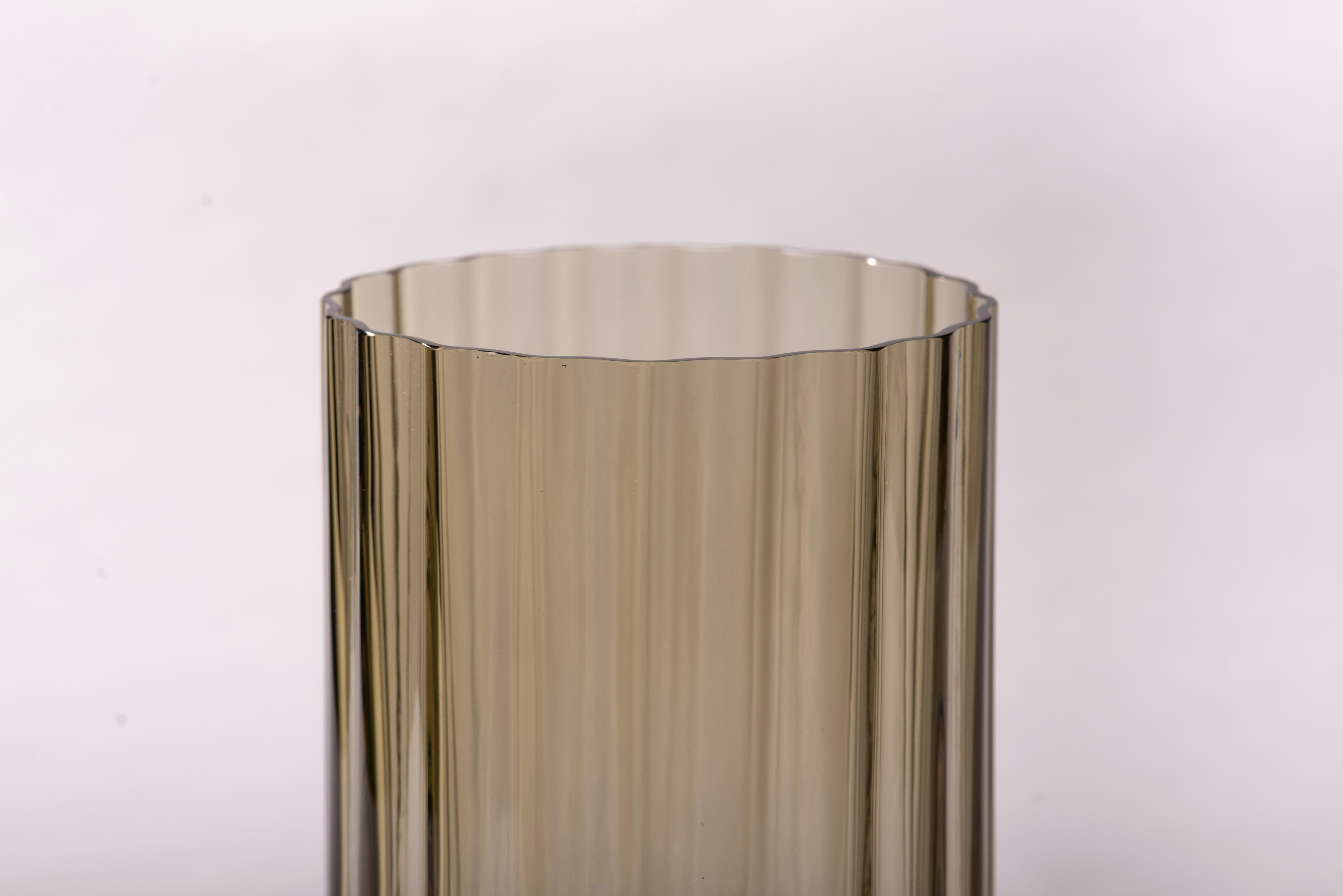 Silice Vase, Blown Glass, Unique 23 1