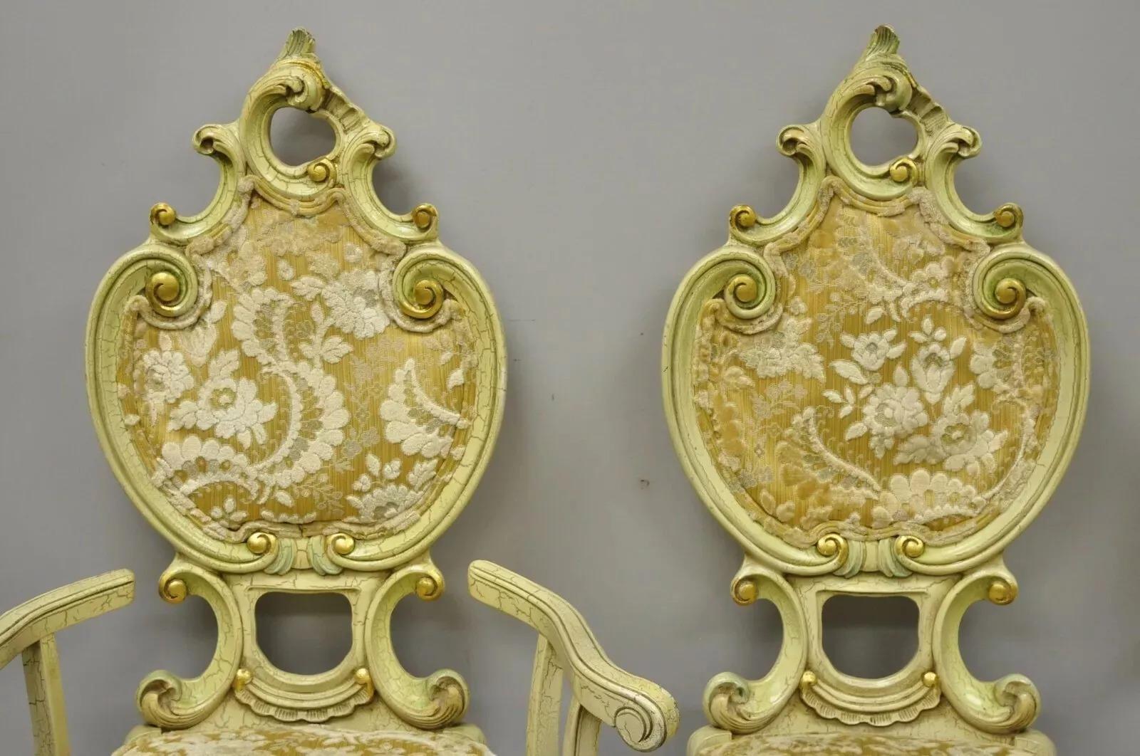 Ensemble de salle à manger baroque italien de style Silik par John Turano & Sons - 7 pièces en vente 5