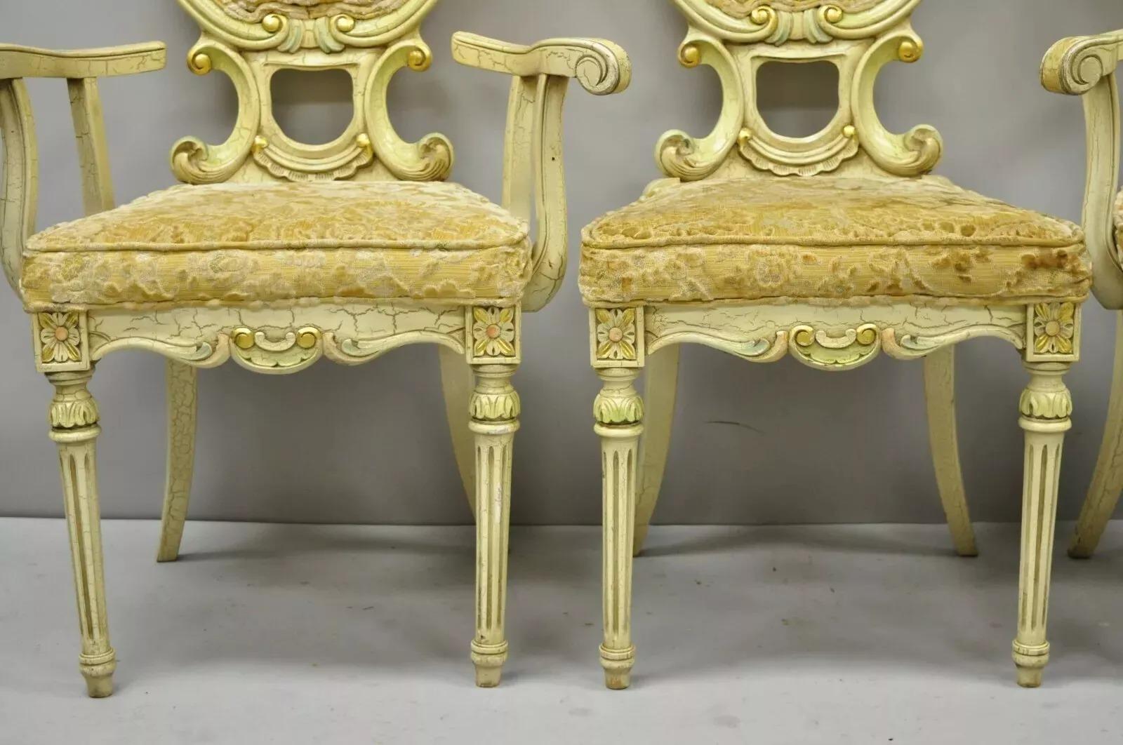 Ensemble de salle à manger baroque italien de style Silik par John Turano & Sons - 7 pièces Bon état - En vente à Philadelphia, PA