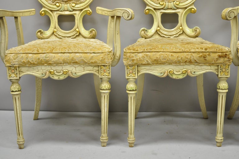 20th Century Silik Style Italian Baroque Rococo Dining Room Set by John Turano & Sons For Sale