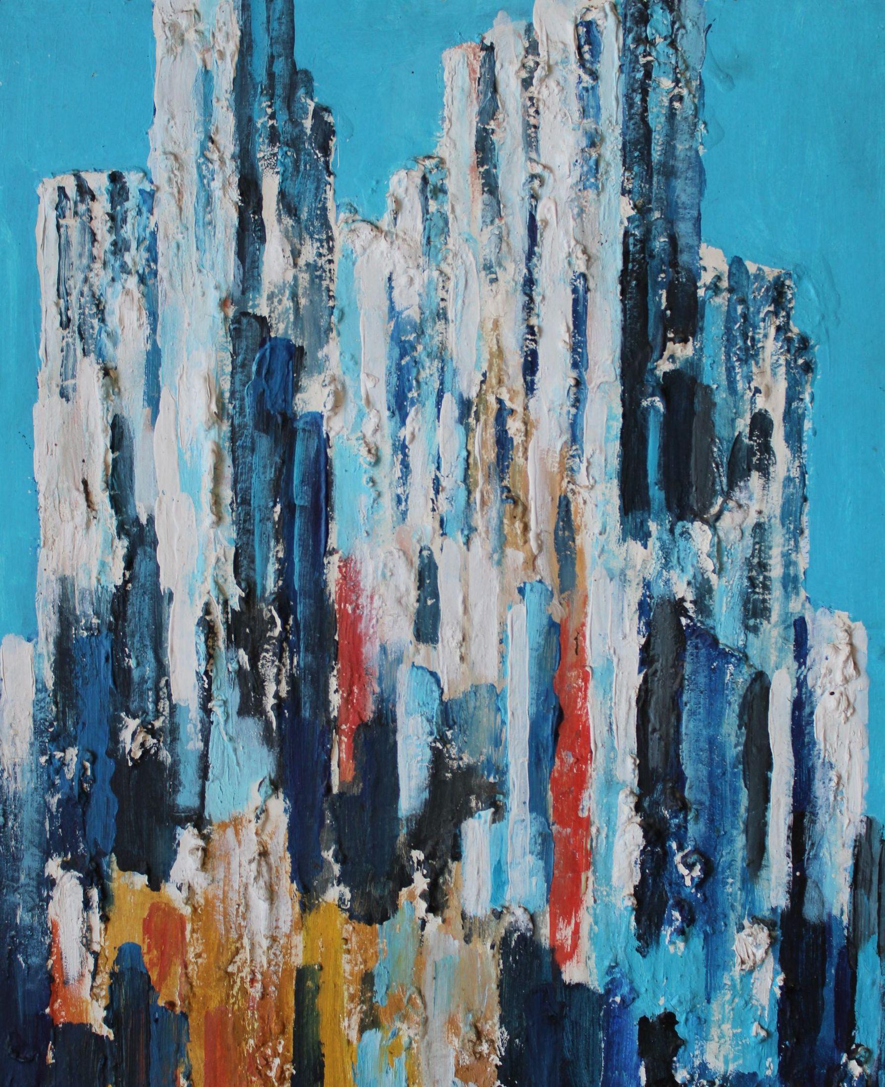 Gotisch (Blau), Landscape Painting, von Silins Herberts Ernests