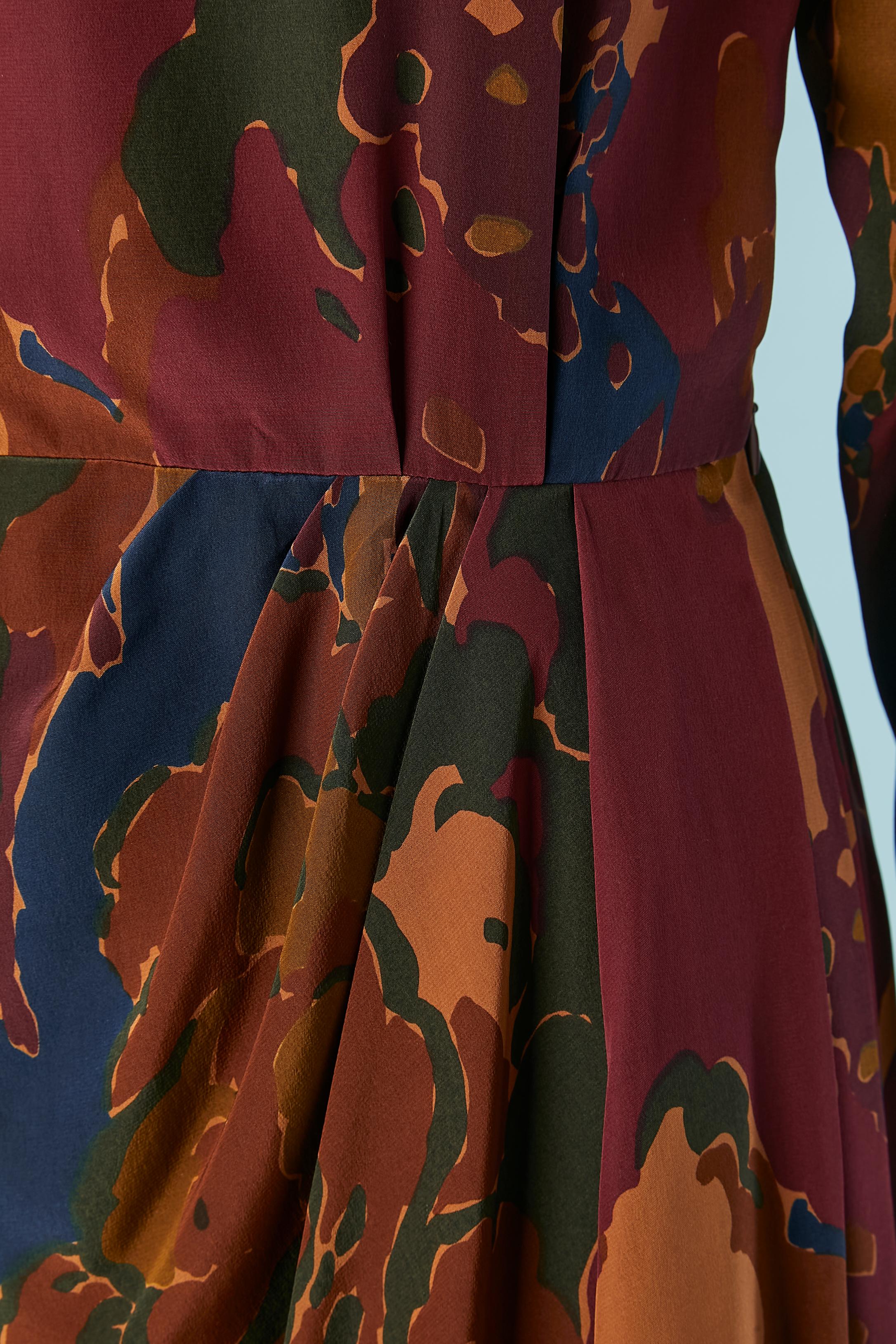 Marron wrap on the skirt Yves Saint Laurent Rive Gauche W 1991 en vente