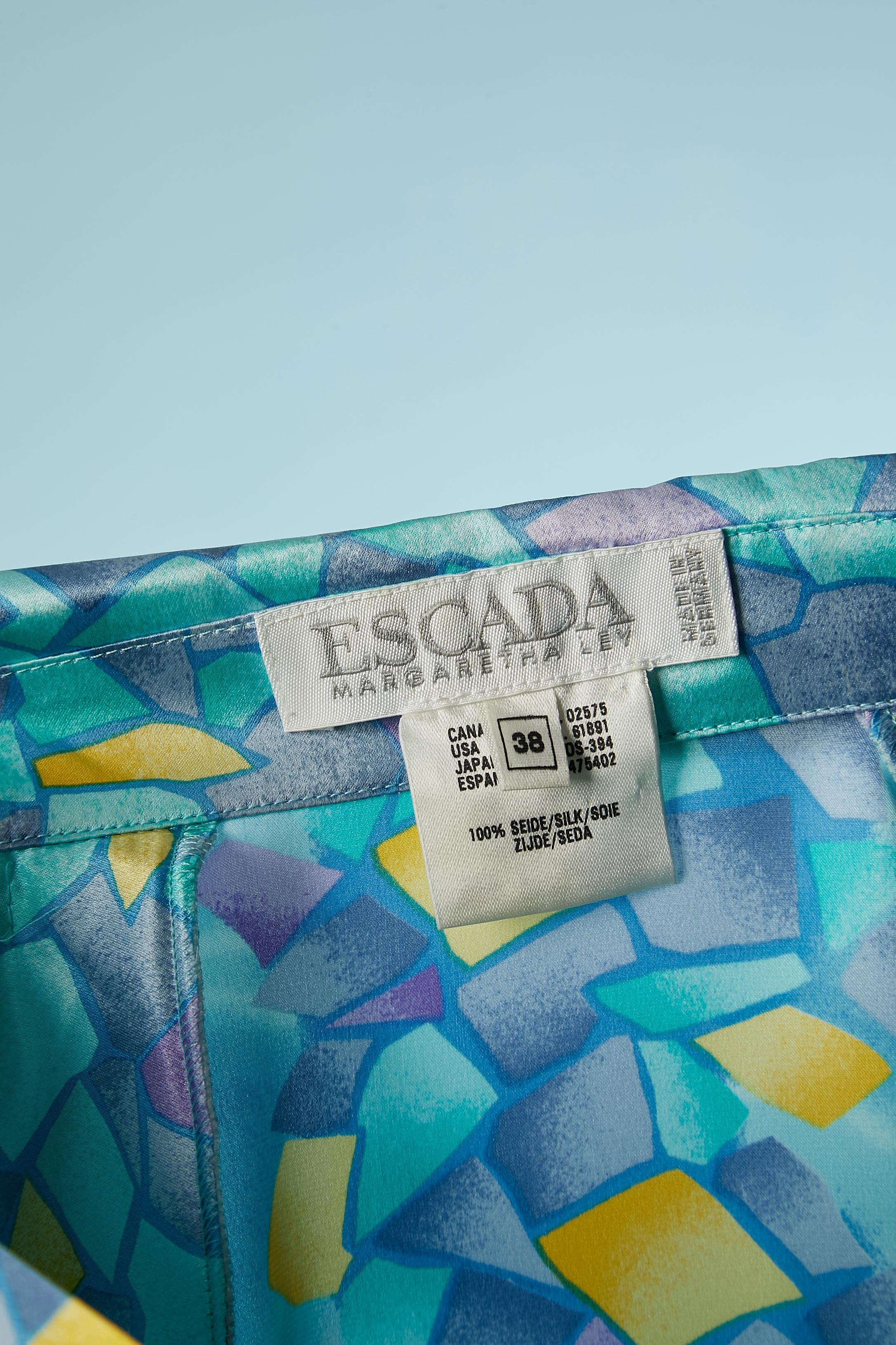 Women's Silk abstract printed shirt Escada by Margaretha Rey  For Sale