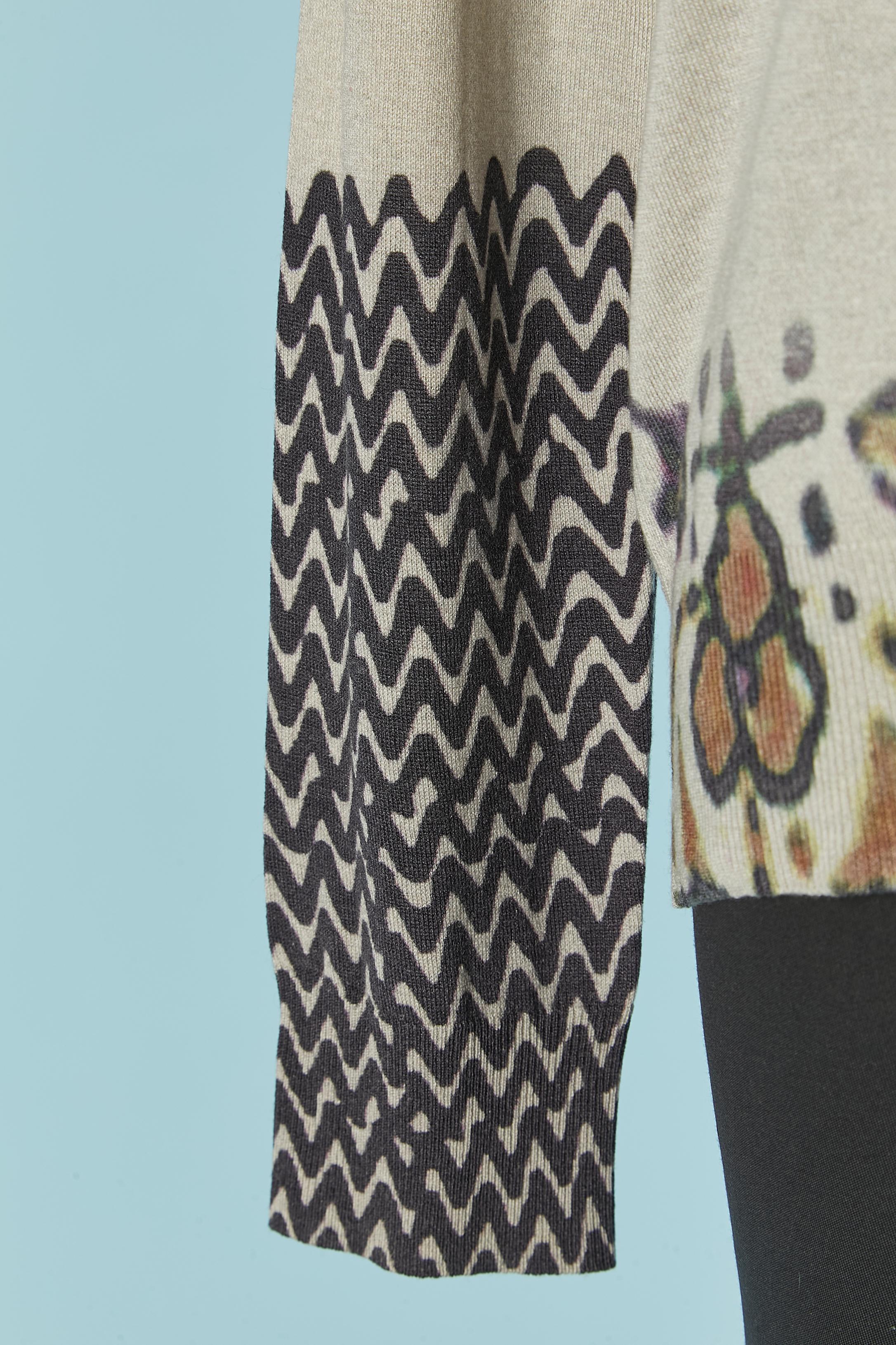 Jersey de seda y cachemira con estampado de flores ETRO Negro en venta