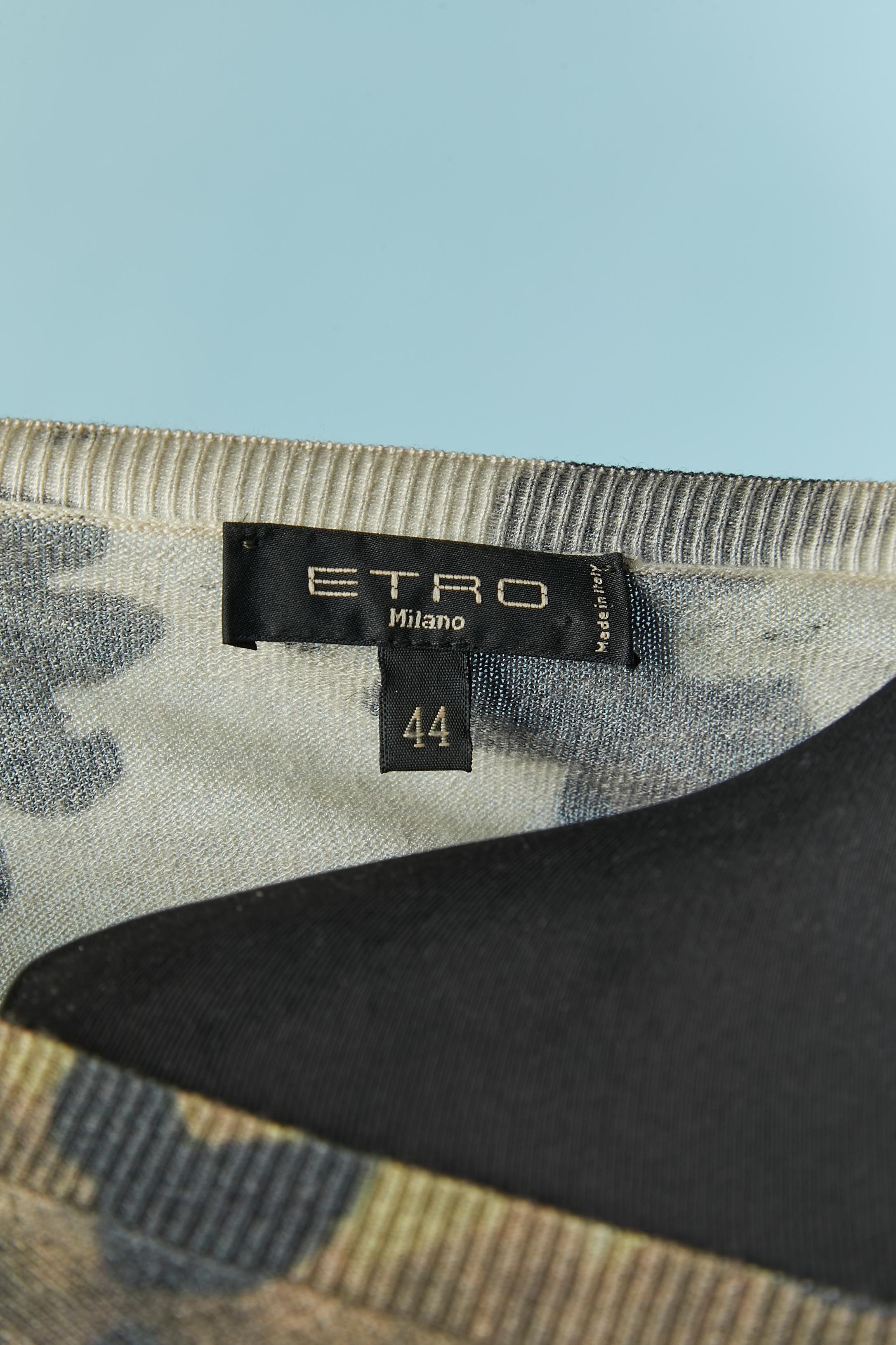 Jersey de seda y cachemira con estampado de flores ETRO en venta 1