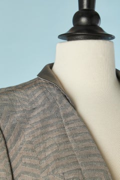 Silk and linen jacquard single-breasted jacket Giorgio Armani