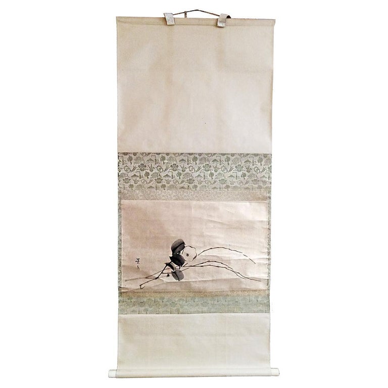 Silk Scroll Painting by Matsumura Keibun, 18th Century For Sale at 1stDibs