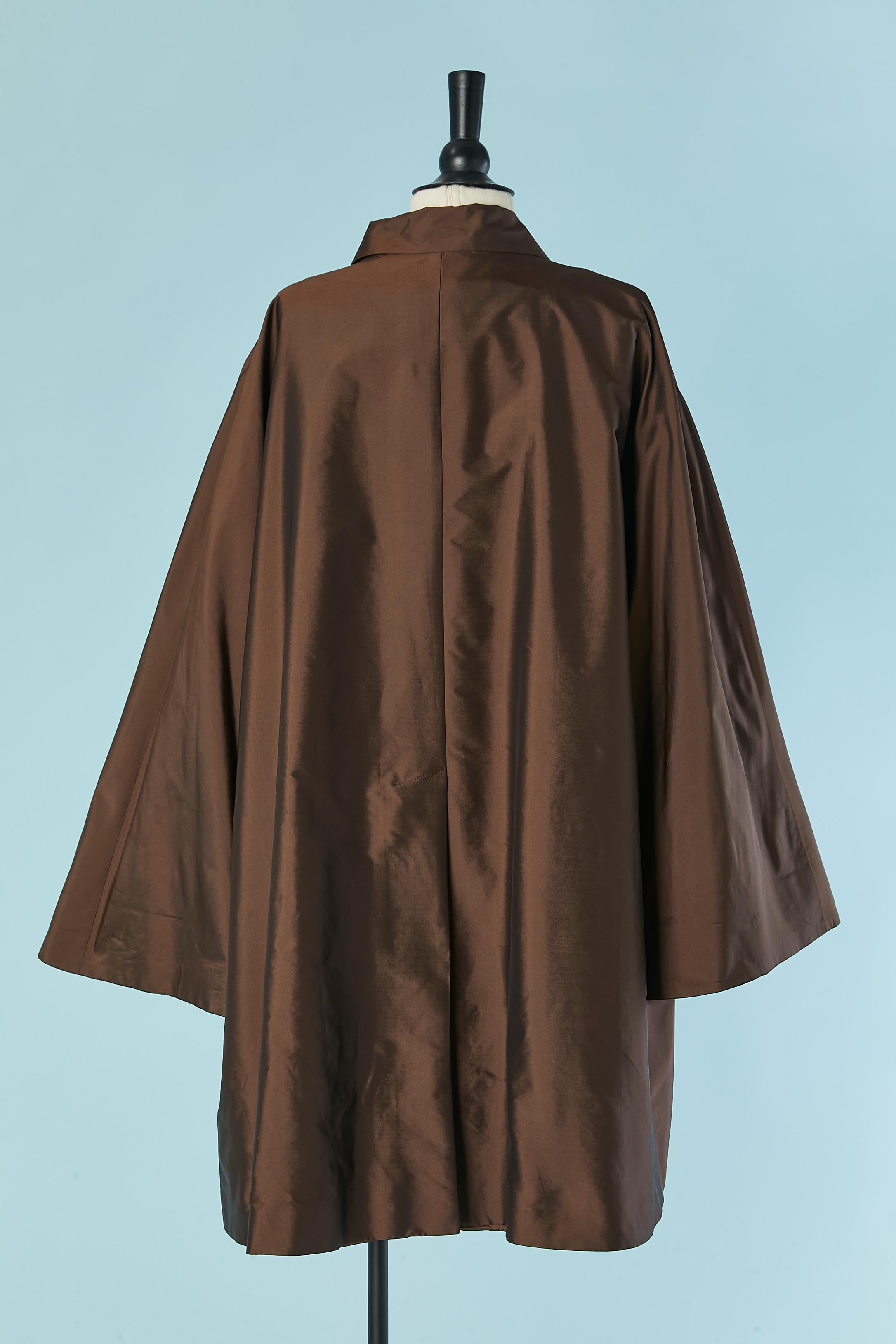 Women's Silk and polyester brown A Shape coat FENDI For Sale