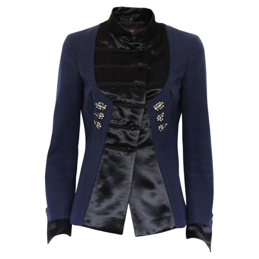 Roberto Cavalli Giacca in seta e raso taglia 42