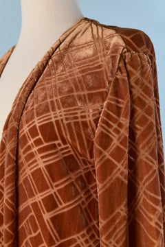 Devoré-Robe aus Seide und Samt ROCHAS