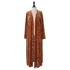 Silk and velvet devoré Robe ROCHAS