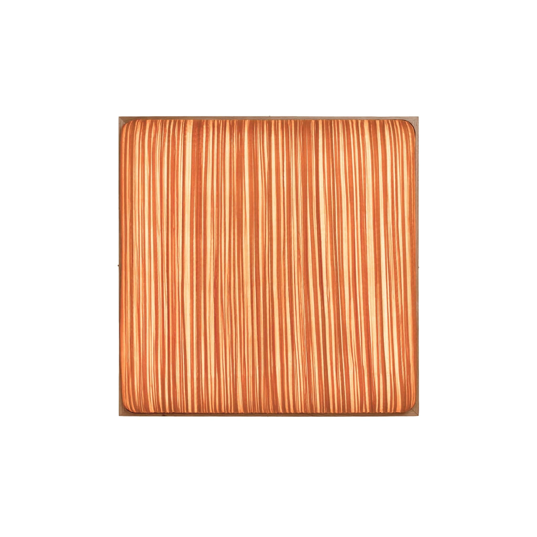 Lampada da parete e soffitto in seta e legno 