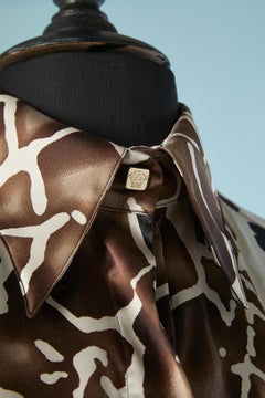 Seidenhemd mit Tierprint Versace