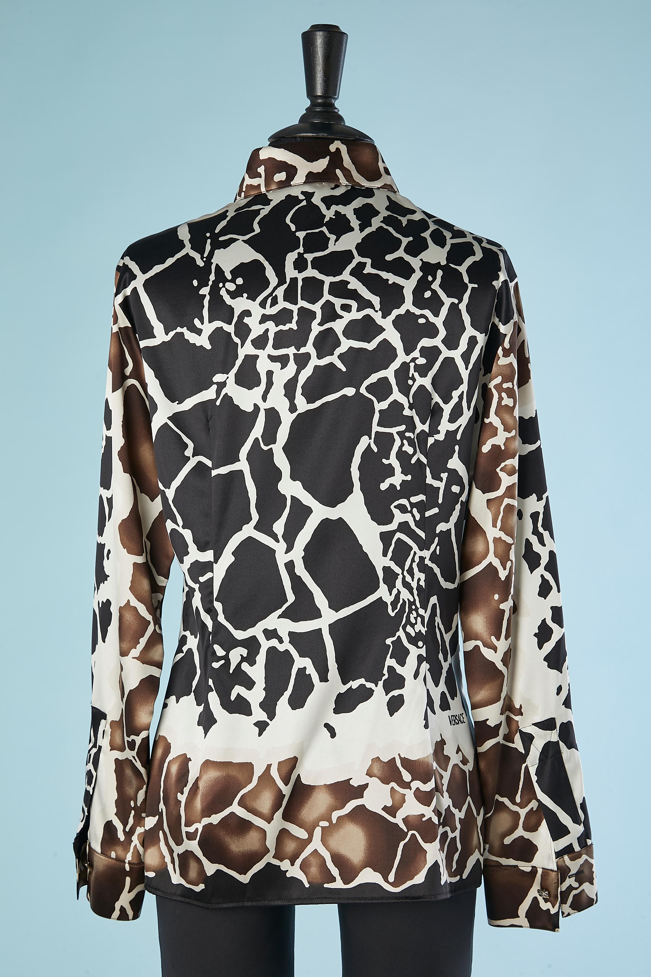Silk animal printed shirt Versace  For Sale 1