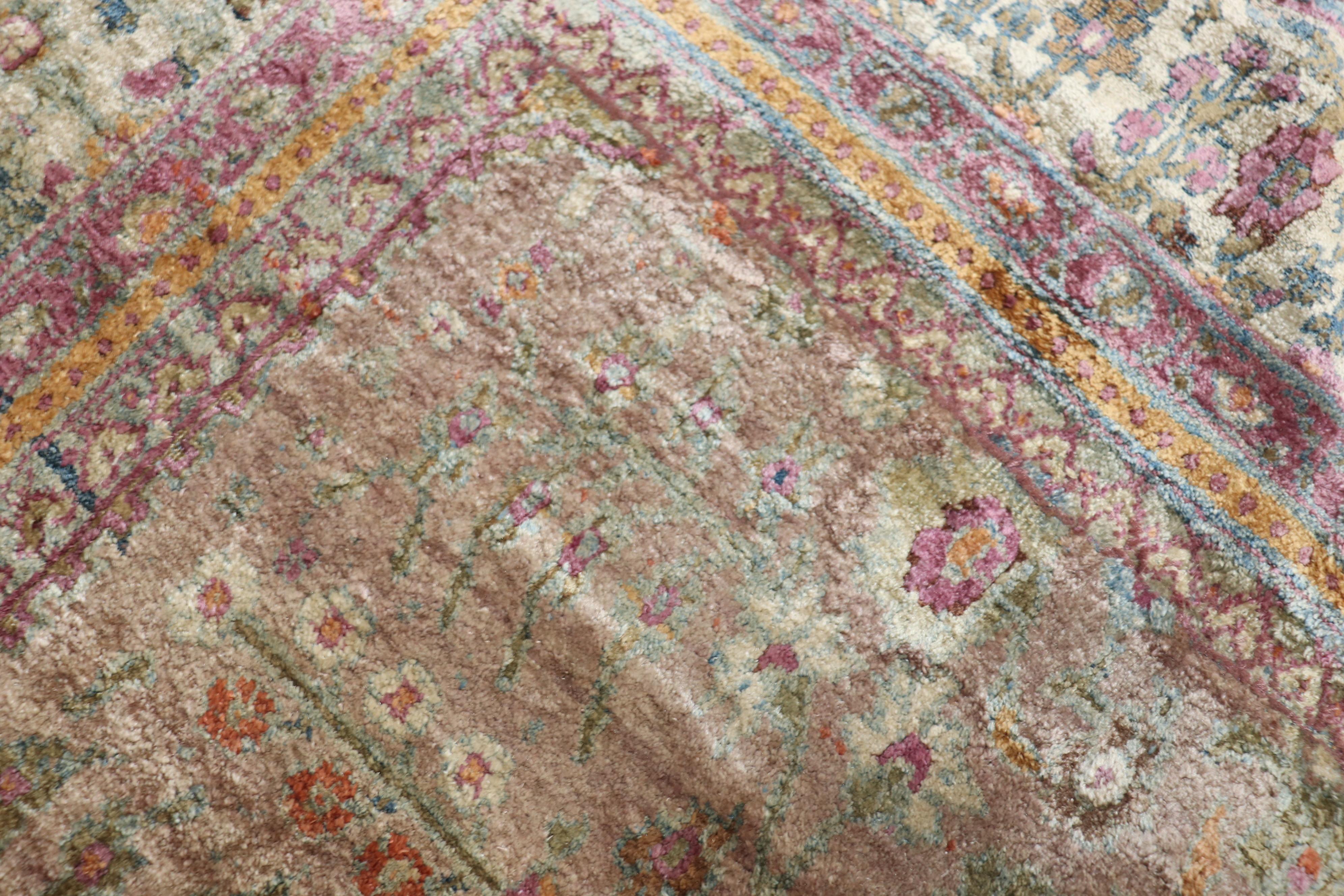 Silk Antique Mohtasham Kashan Rug 2