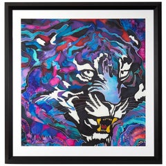 Batik W. Jagger Tiger - Soie originale, 2016