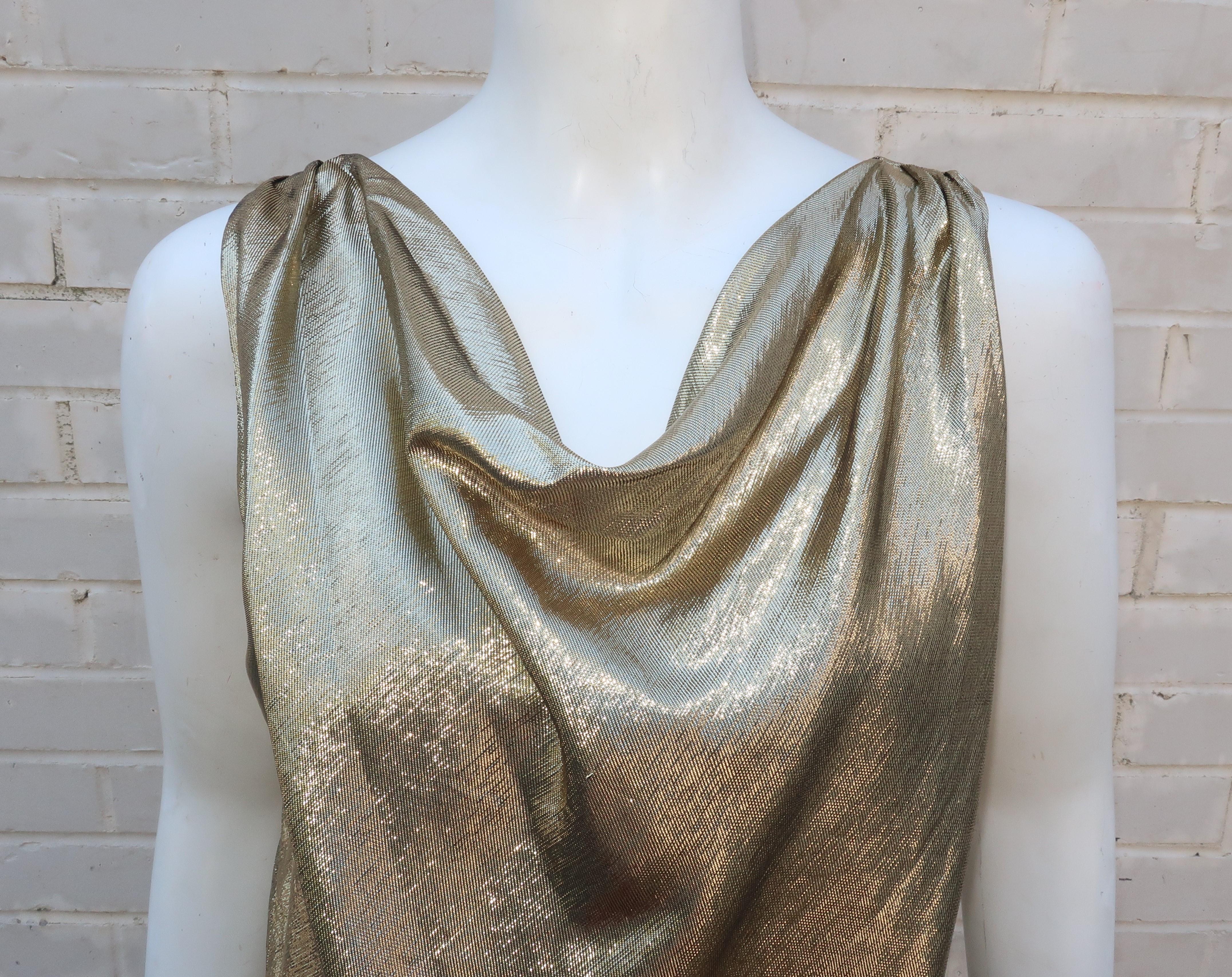 gold lame top