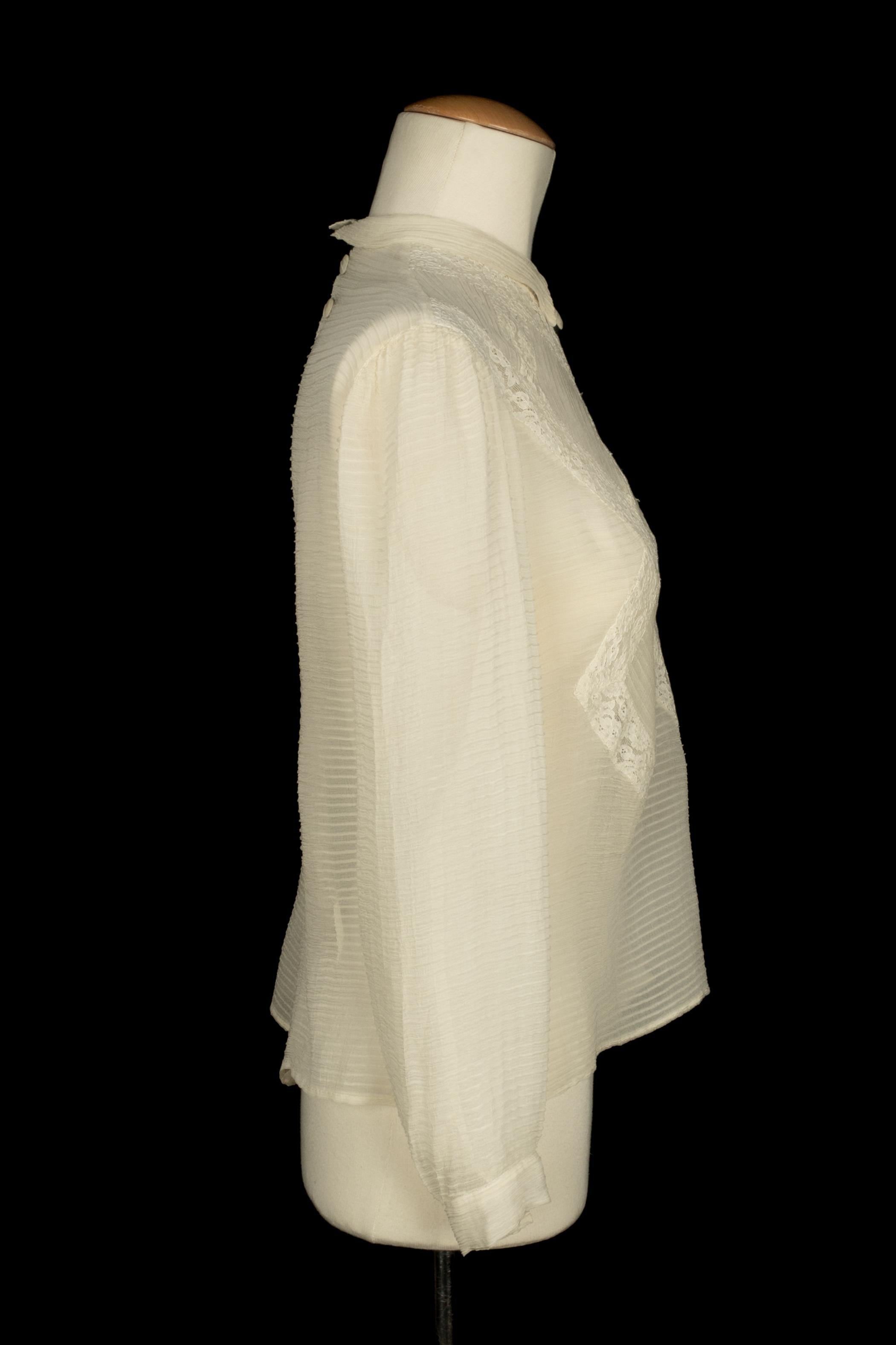 Donna Silk blouse 1940's in vendita