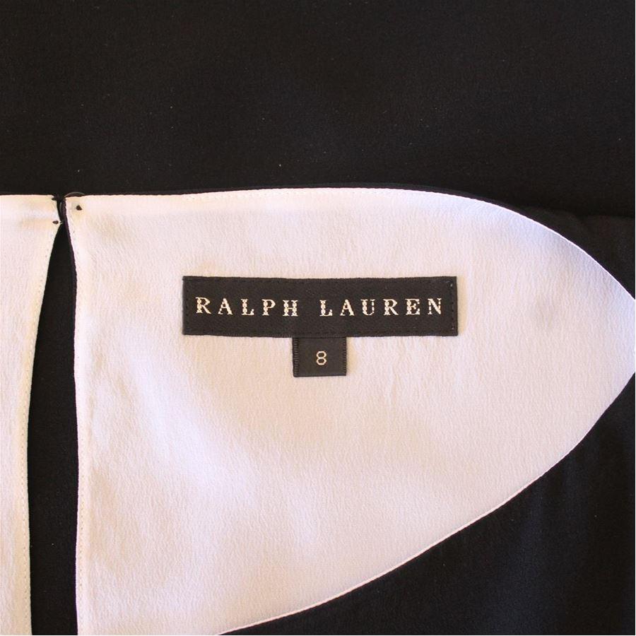 Noir Ralph Lauren chemisier en soie taille 42 en vente