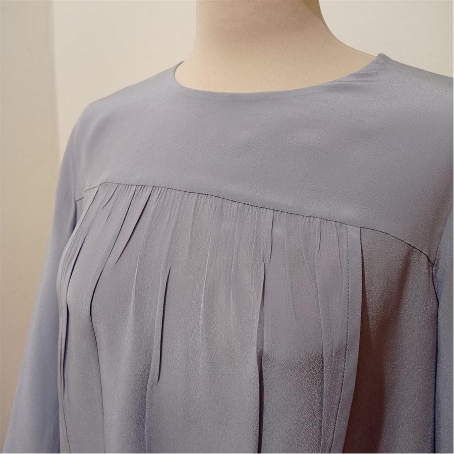 Gray Prada Silk blouse size 44 For Sale