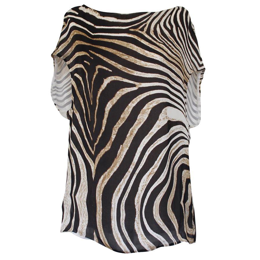 Roberto Cavalli Silk blouse size 40 In Excellent Condition For Sale In Gazzaniga (BG), IT