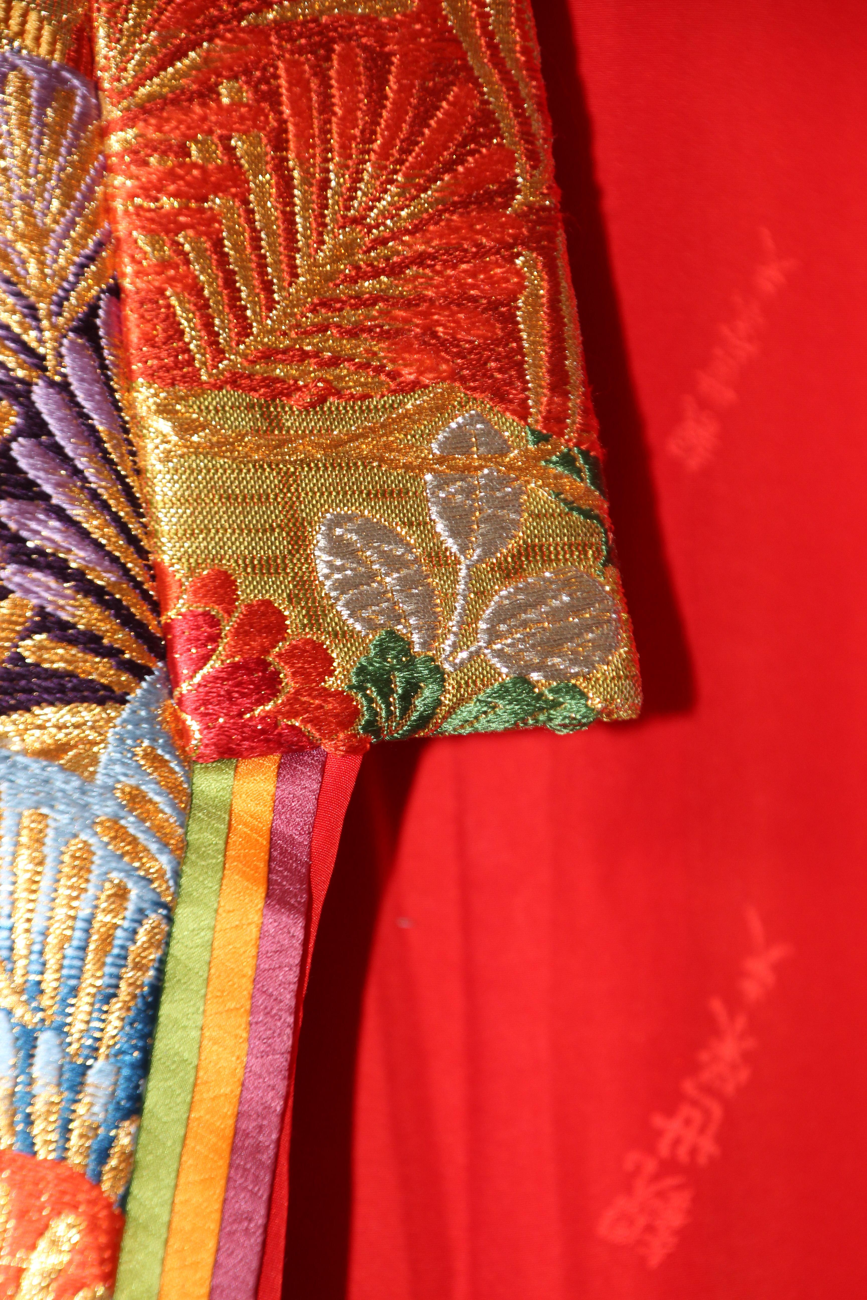 Hand-Crafted Silk Brocade Japanese Ceremonial Wedding Kimono